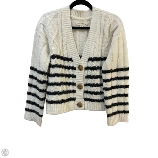 Sweater Cardigan By Lucky Brand In White, Size: S