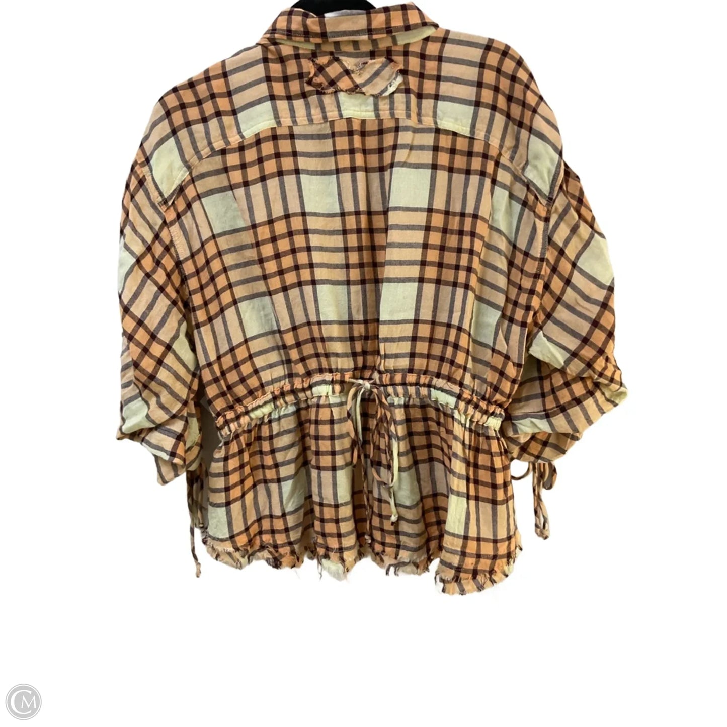Top Long Sleeve By We The Free In Plaid Pattern, Size: M