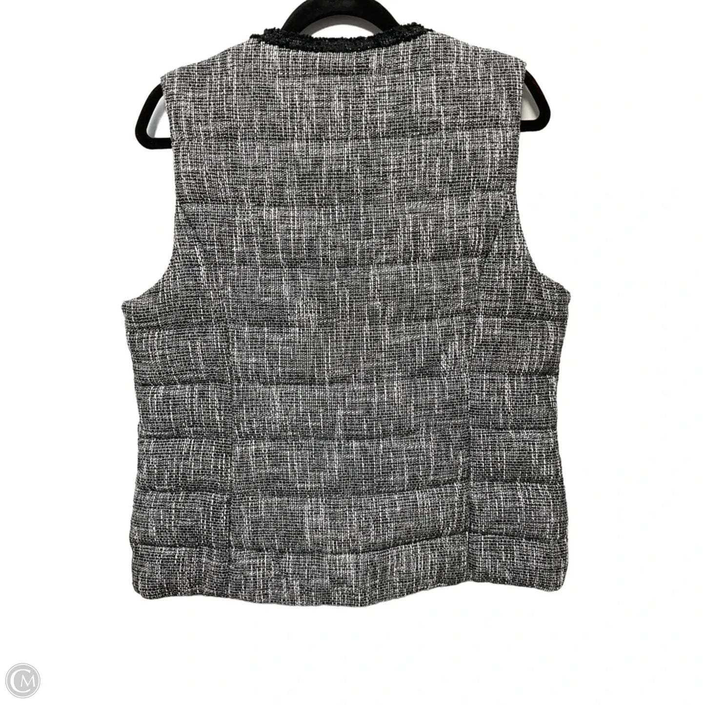 Vest Designer By Karl Lagerfeld In Black & White, Size: L