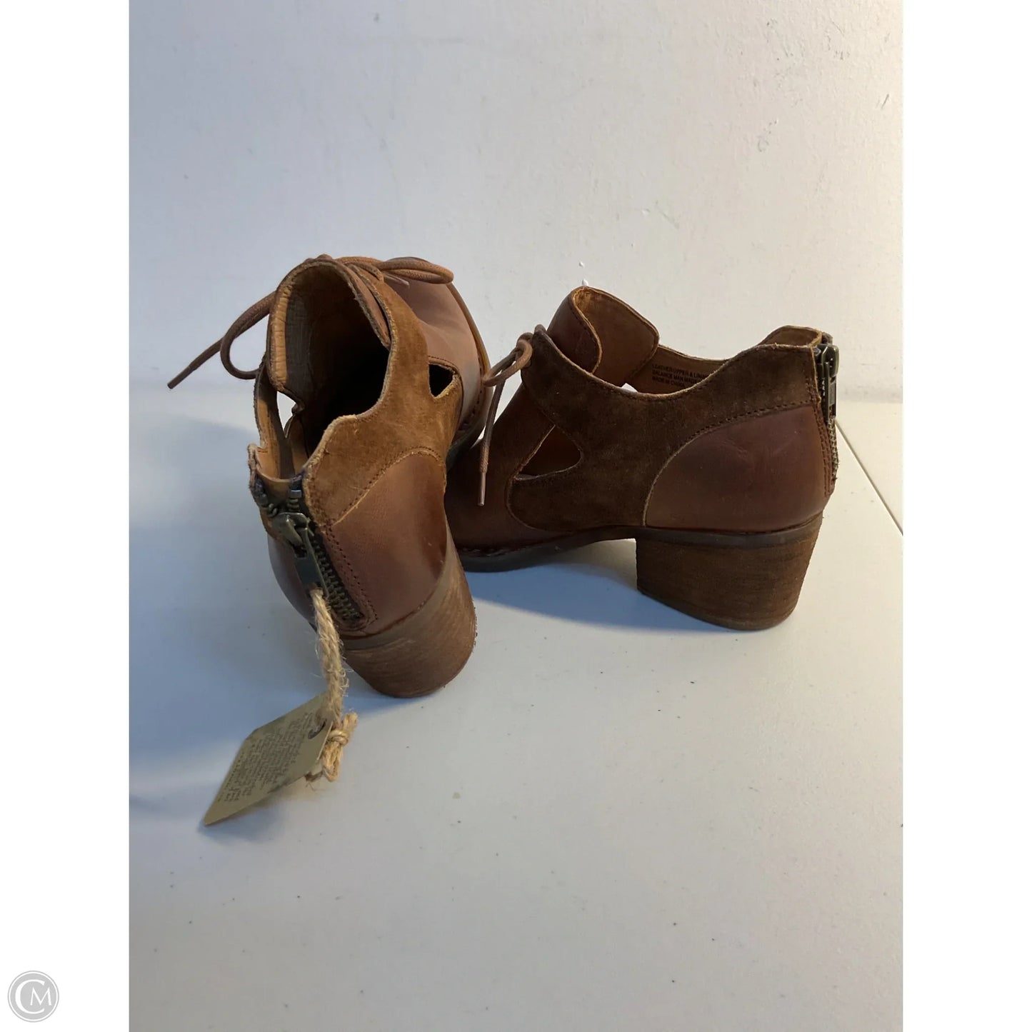 Boots Ankle Heels By Born In Brown, Size: 8