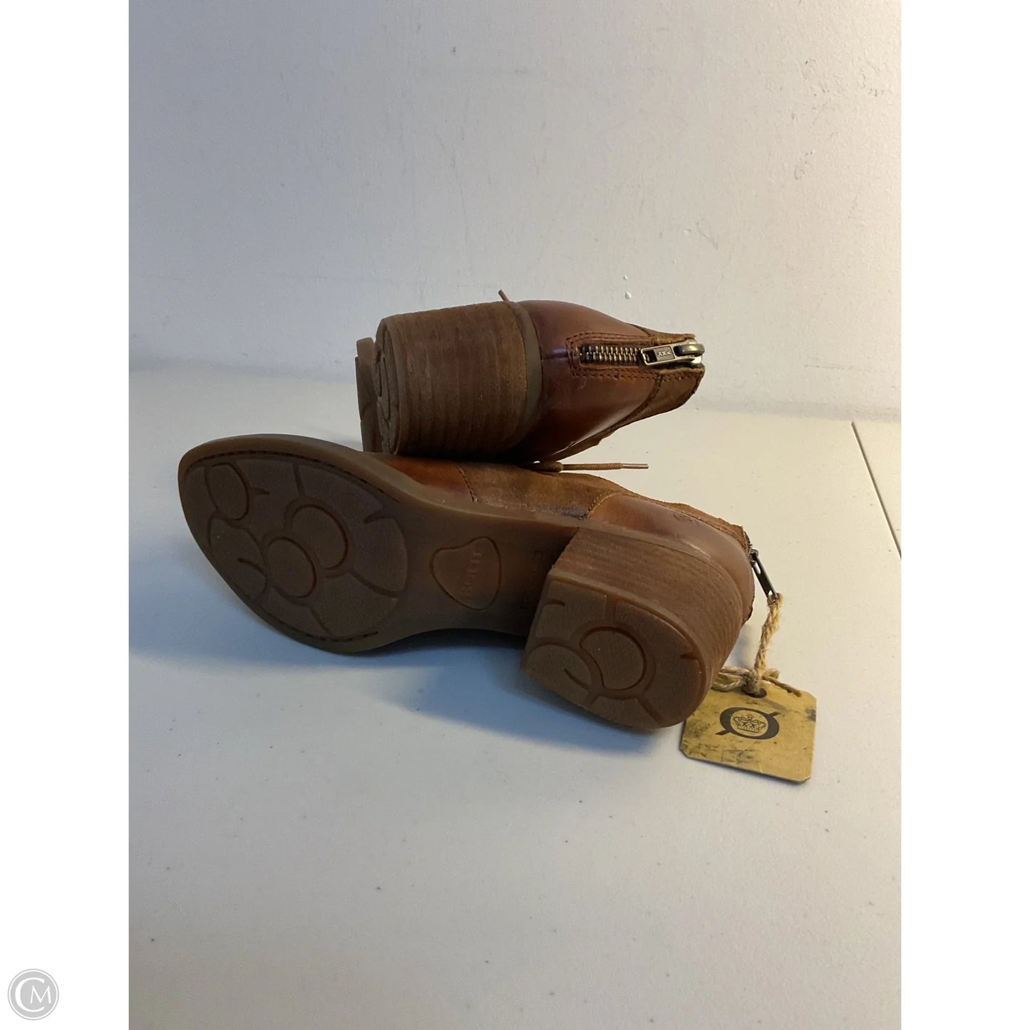 Boots Ankle Heels By Born In Brown, Size: 8