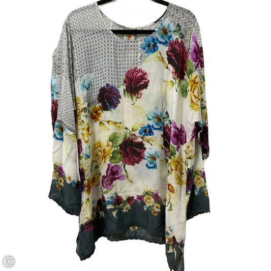Tunic Long Sleeve By Johnny Was In White, Size: Xxl