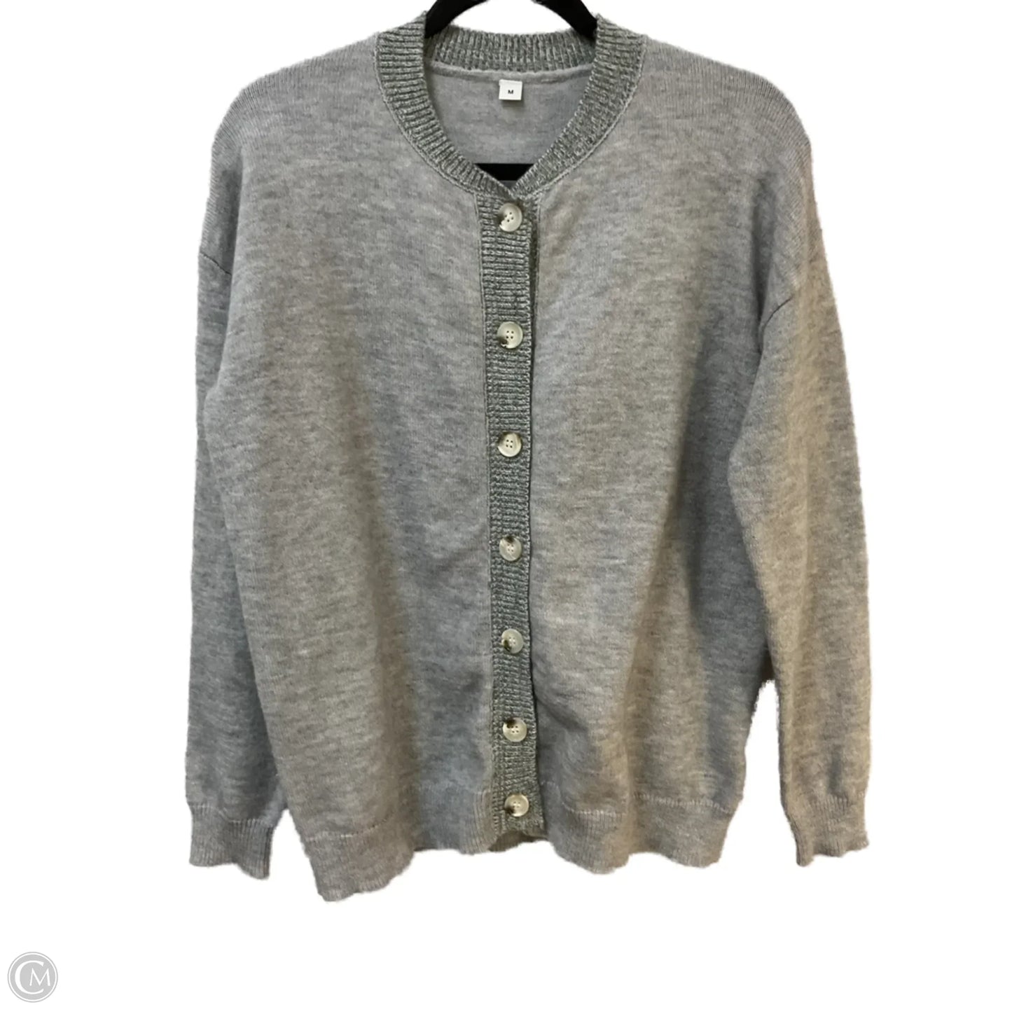 Sweater Cardigan By Clothes Mentor In Grey, Size: M