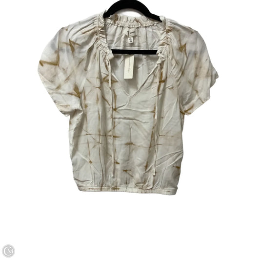 Top Short Sleeve By Cloth & Stone In Ivory, Size: Xxs