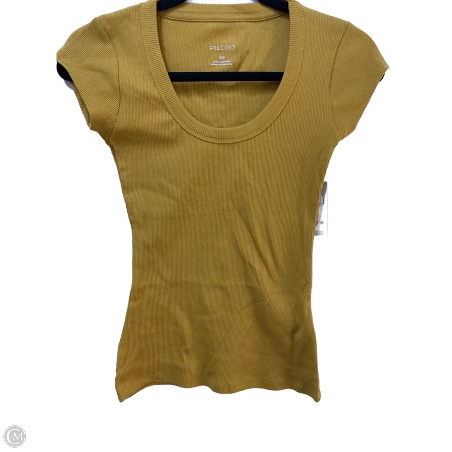 Top Short Sleeve Basic By Pilcro In Yellow, Size: Xxs