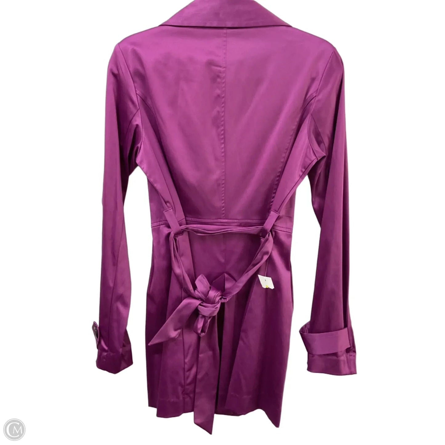 Coat Trench Coat By Iz Byer In Purple, Size: L