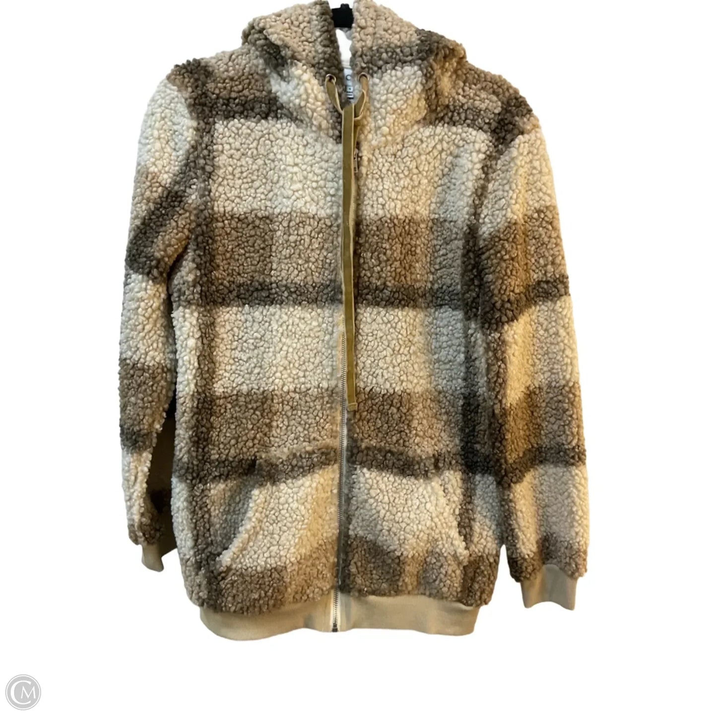 Jacket Faux Fur & Sherpa By Clothes Mentor In Beige, Size: S