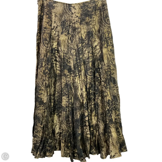 Skirt Midi By Reba In Black & Gold, Size: S