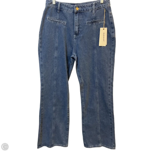 Jeans Wide Leg By Blue Velvet In Blue Denim, Size: L