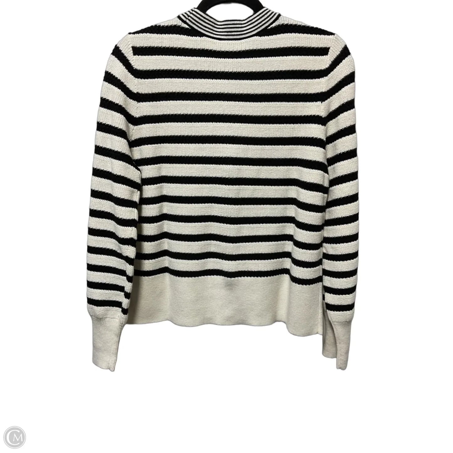 Sweater By Talbots In Black & White, Size: L