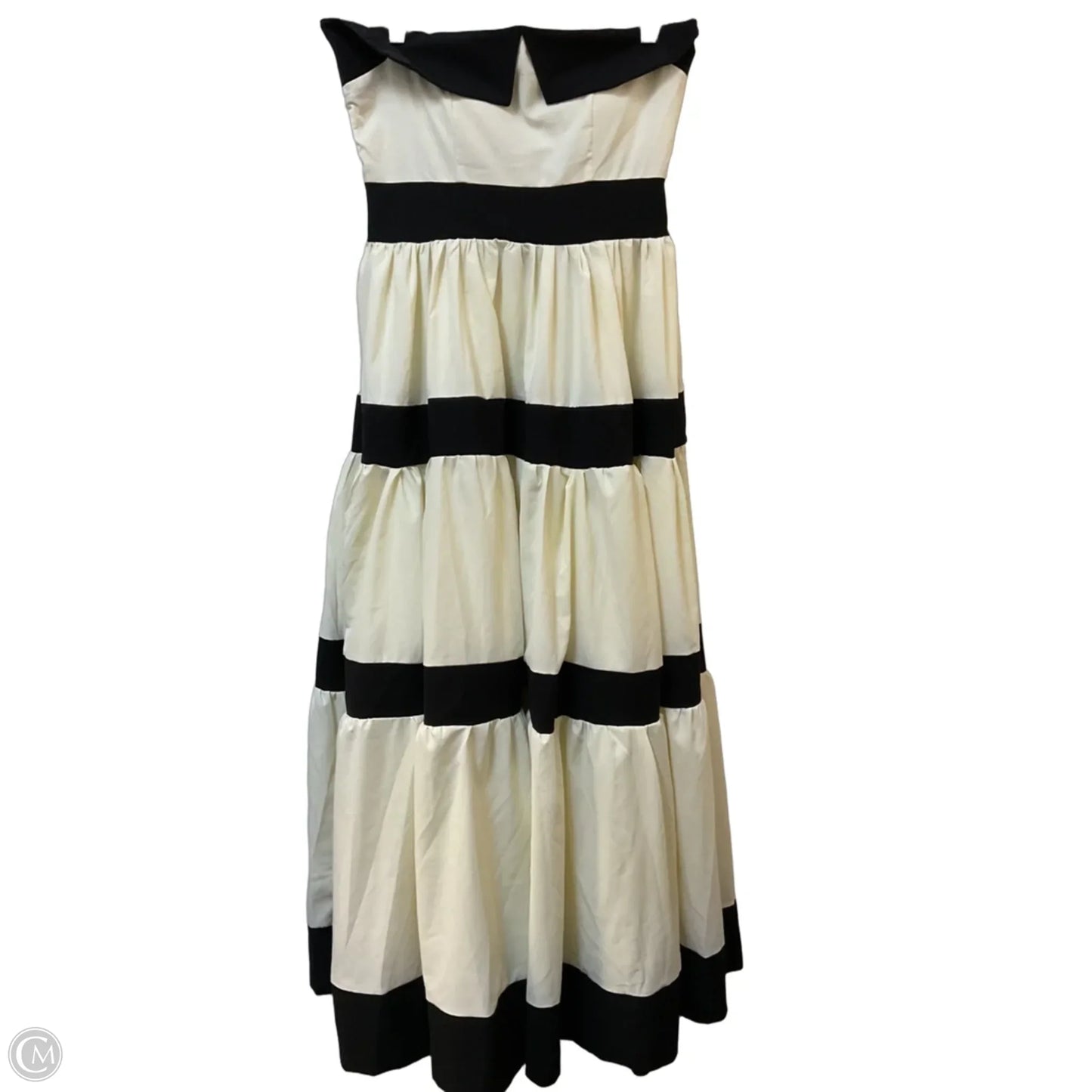 Dress Party Midi By Clothes Mentor In Black & Cream, Size: L