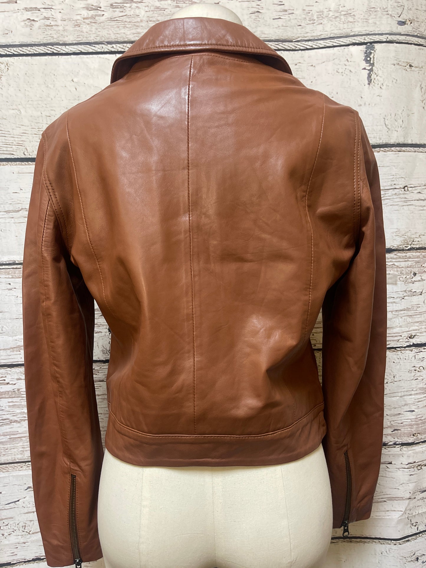 Jacket Moto By Cmc In Brown, Size: M