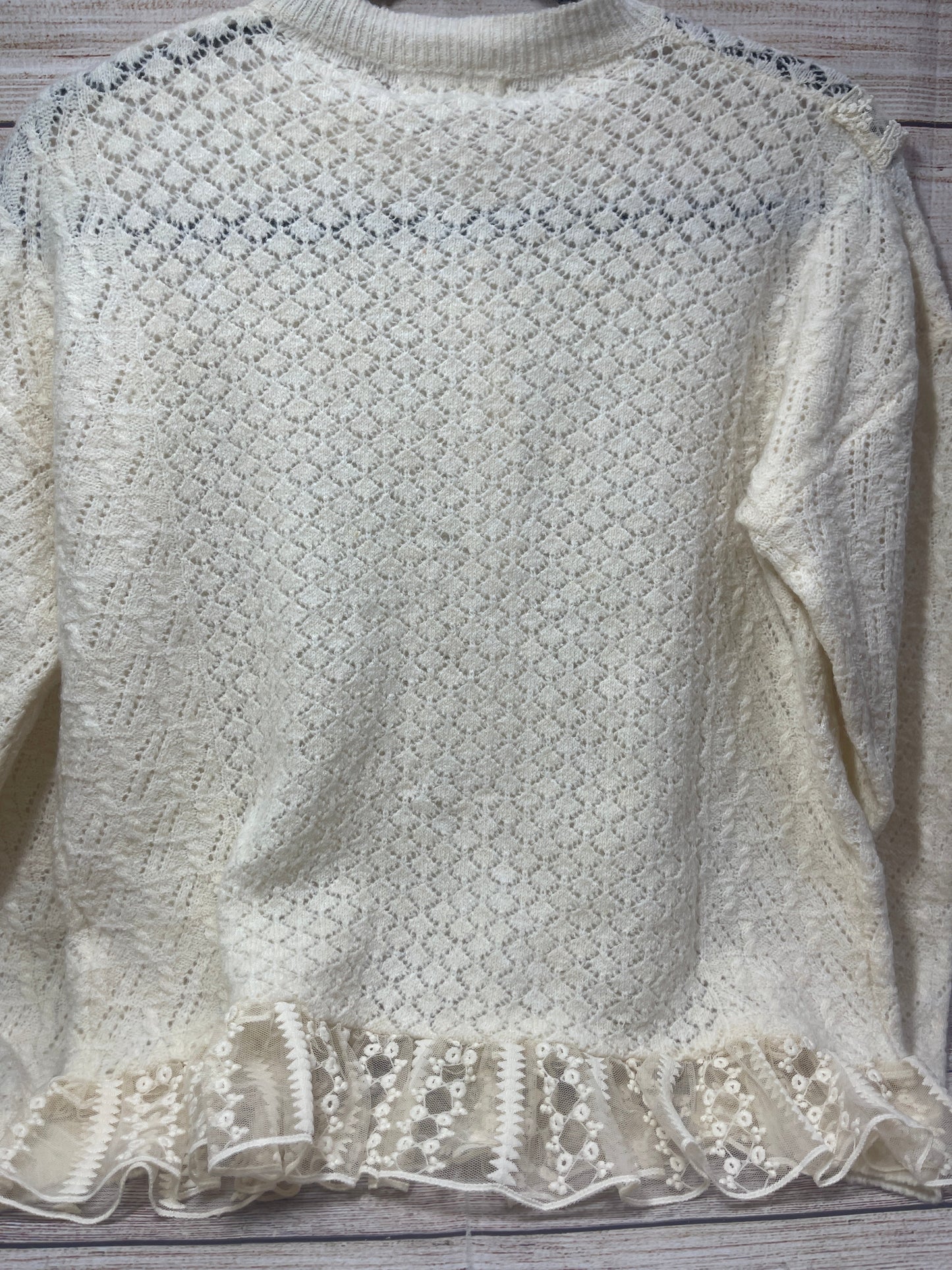 Sweater Cardigan By Ee Some In Ivory, Size: S