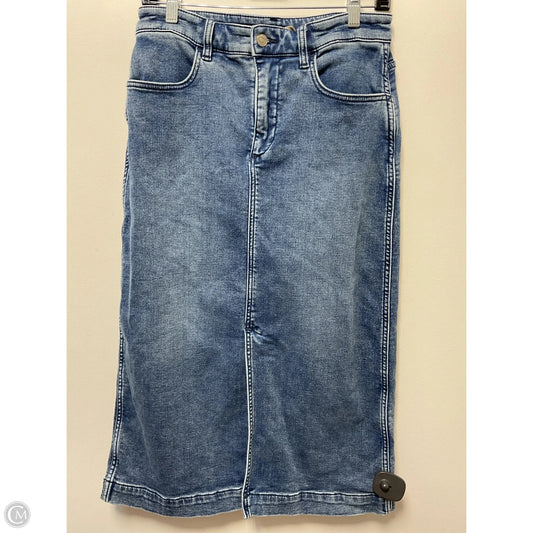 Skirt Midi By Clothes Mentor In Blue Denim, Size: 8