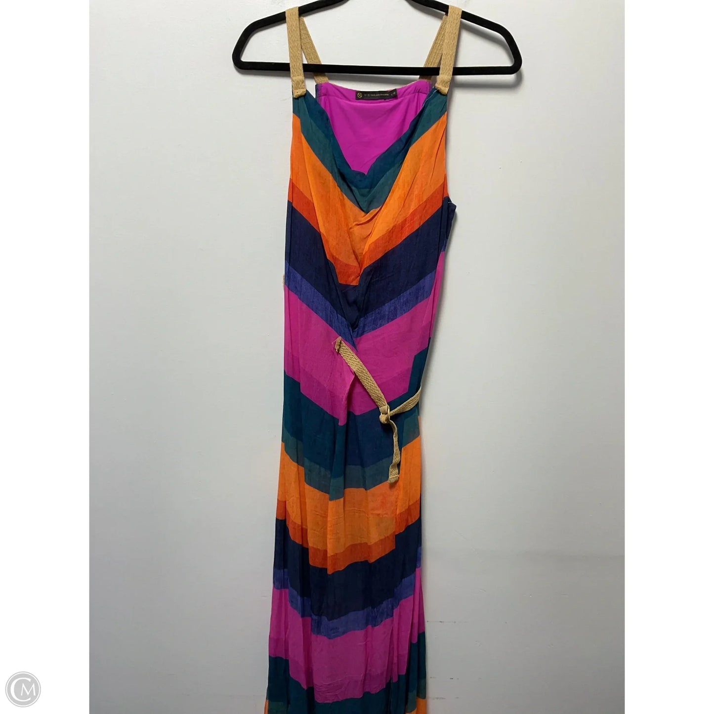 Dress Party Long By Clothes Mentor In Striped Pattern, Size: L