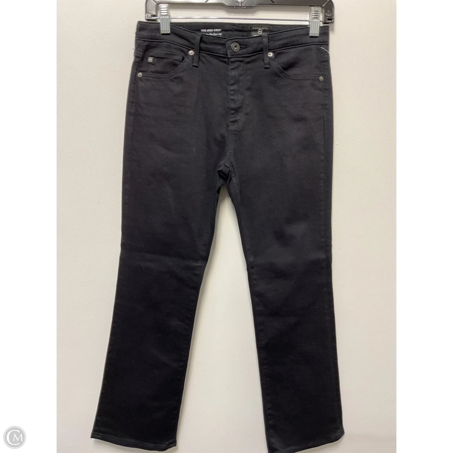 Jeans Cropped By Ag Jeans In Black Denim, Size: 4