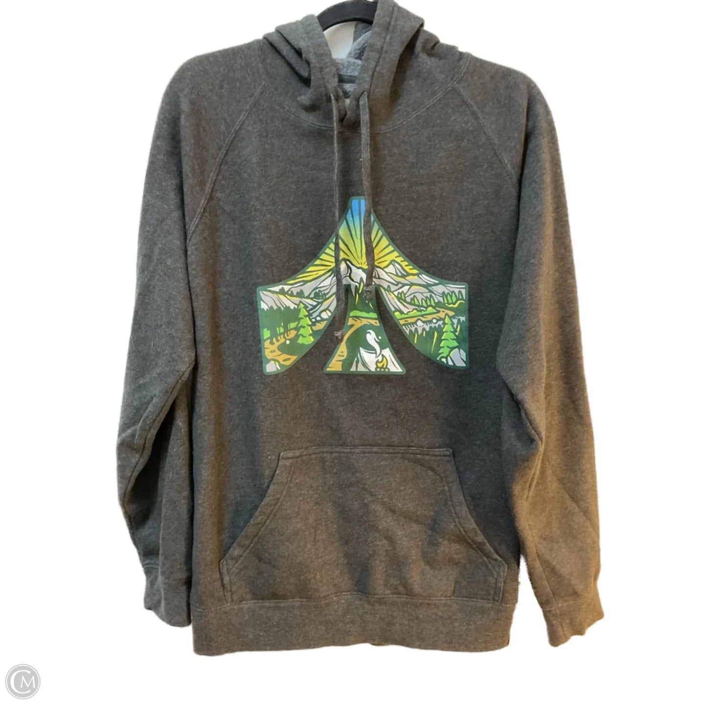 Sweatshirt Hoodie By Clothes Mentor In Grey, Size: Xl