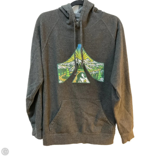 Sweatshirt Hoodie By Clothes Mentor In Grey, Size: Xl