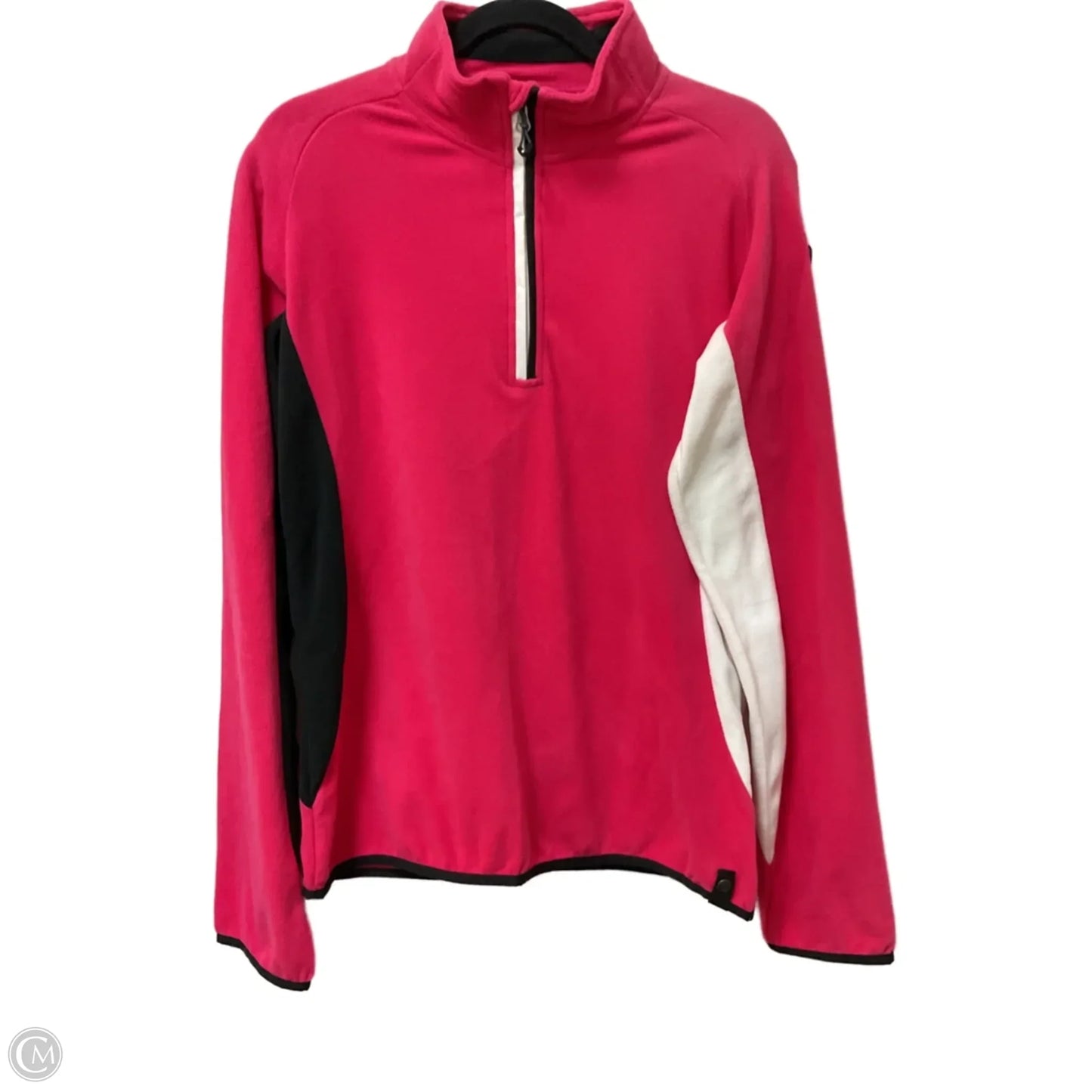 Jacket Fleece By Clothes Mentor In Pink & White, Size: 14