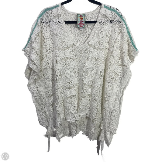 Top Short Sleeve By Johnny Was In White, Size: Osfm