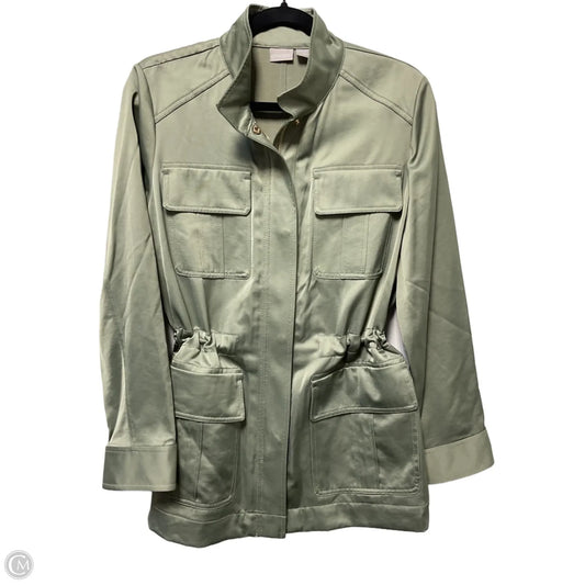 Jacket Shirt By Chicos In Green, Size: M