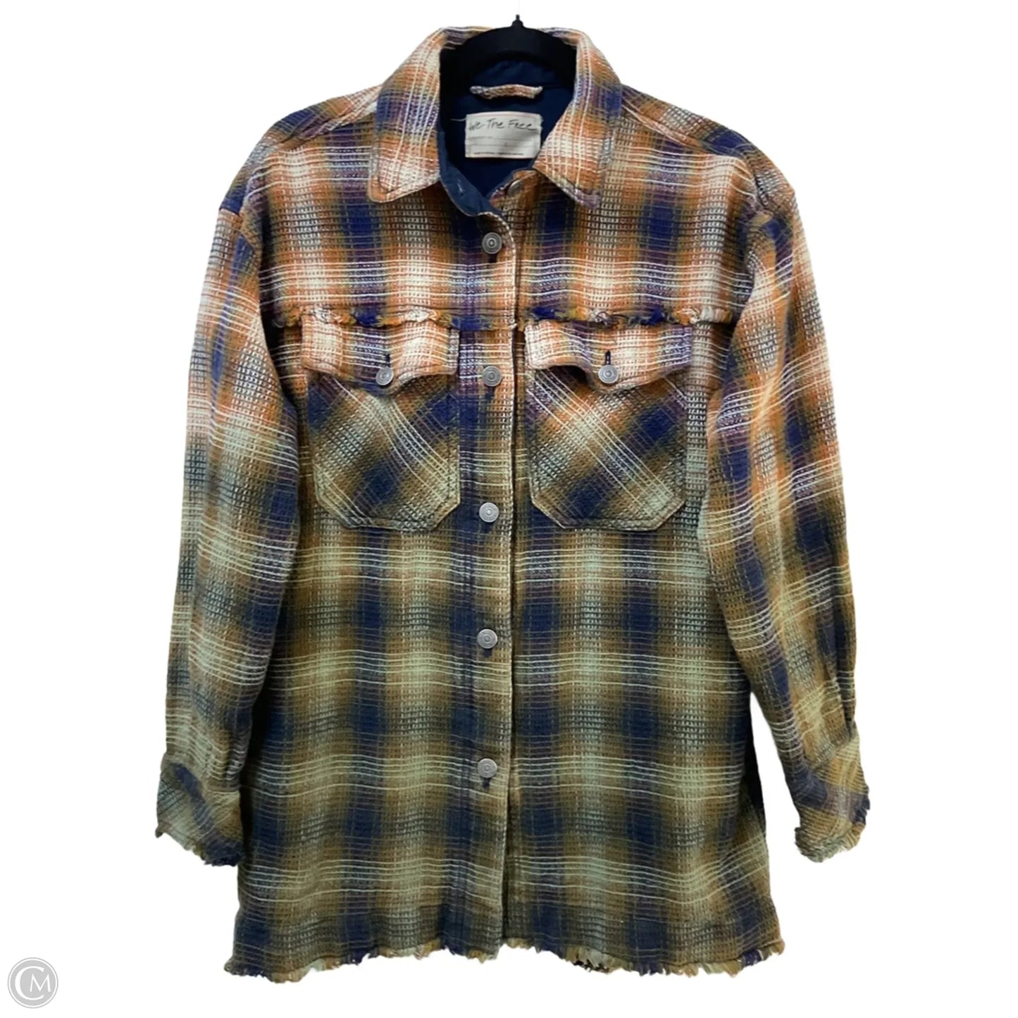 Jacket Shirt By We The Free In Plaid Pattern, Size: S