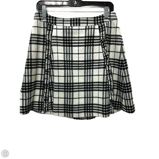Skirt Mini & Short By Loft In Plaid Pattern, Size: 8