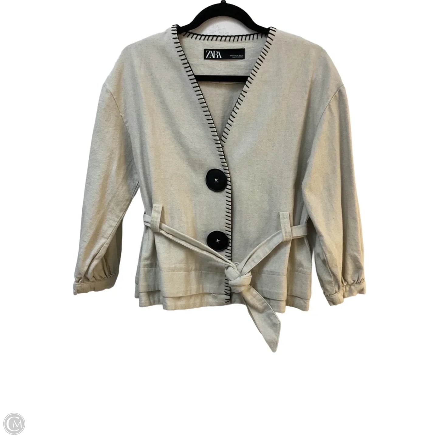 Jacket Other By Zara In Black & Cream, Size: Xs