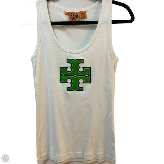 Tank Top Designer By Tory Burch In Green & White, Size: Xs