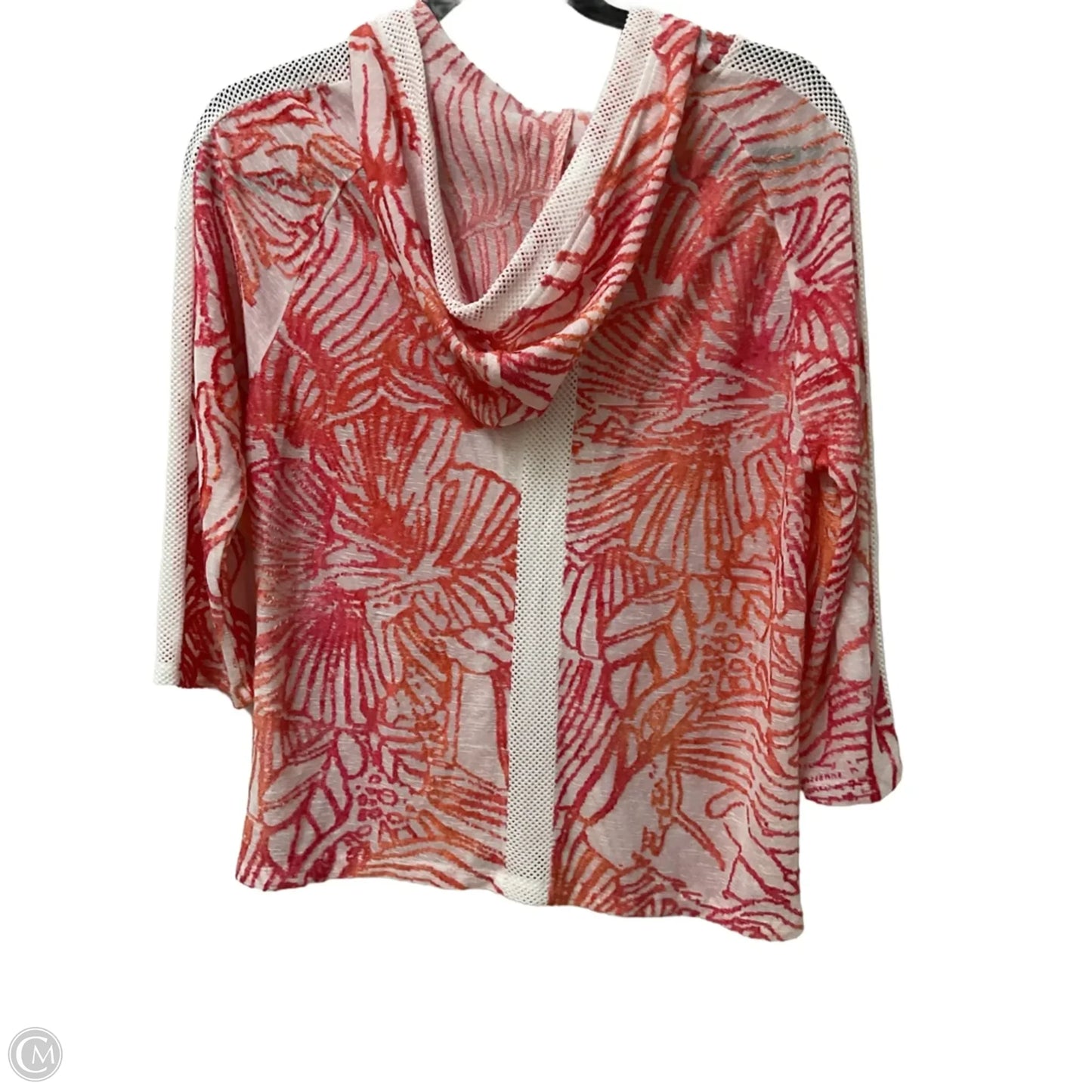 Jacket Other By Chicos In Orange & White, Size: S