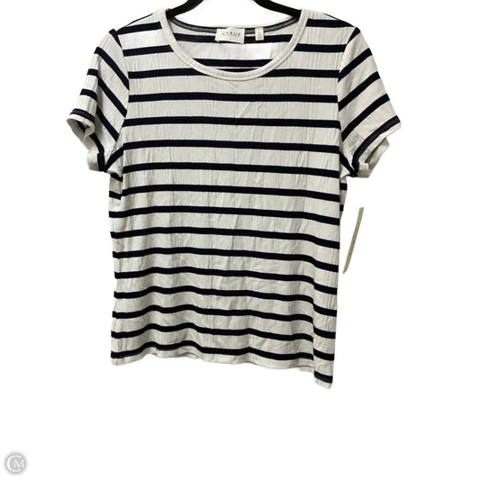 Top Short Sleeve By Cyrus In Striped Pattern, Size: L