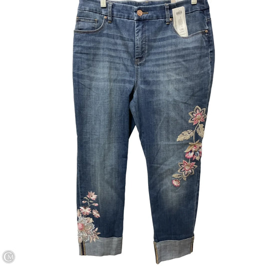 Jeans Cropped By Chicos In Blue Denim, Size: 10