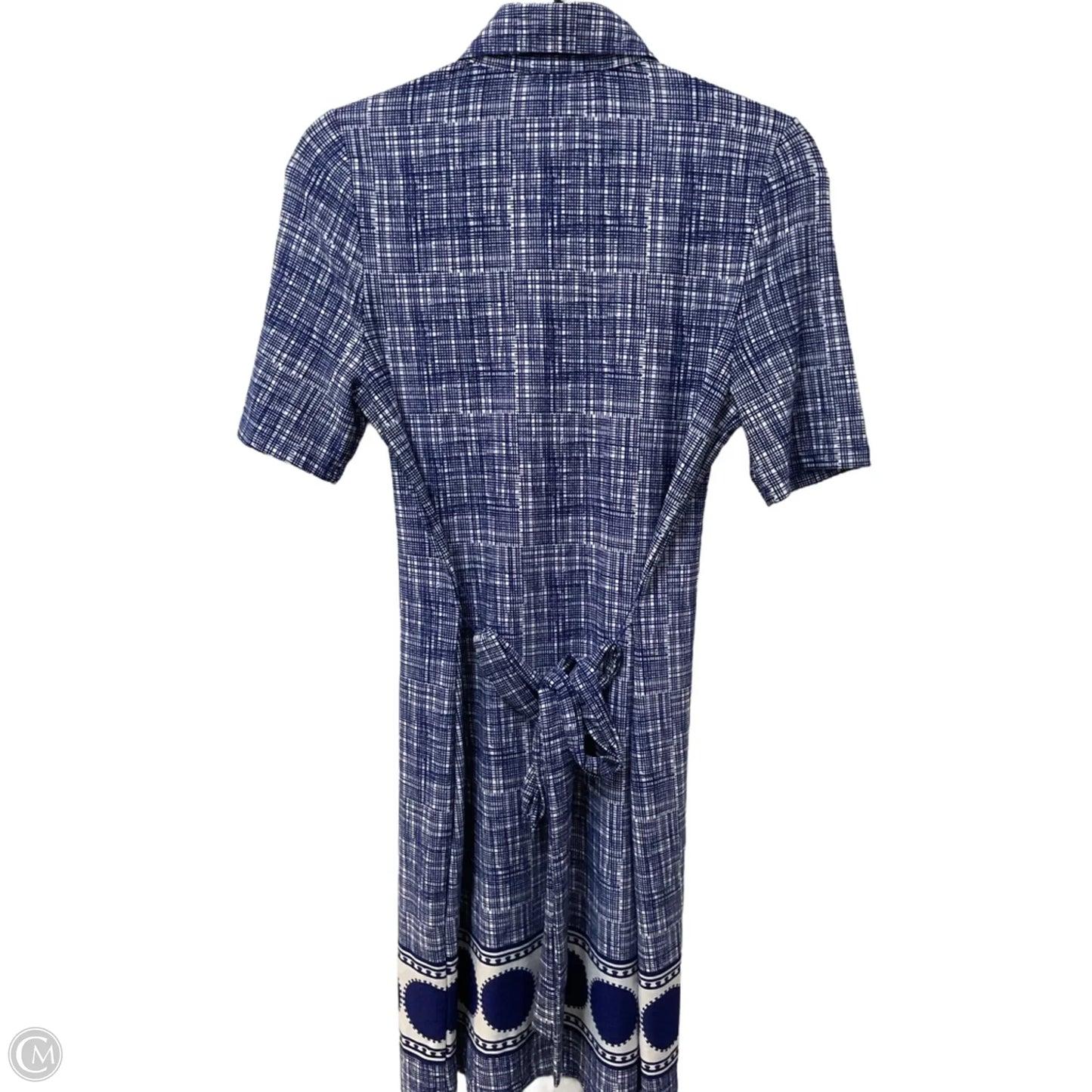 Dress Casual Midi By Clothes Mentor In Blue & White, Size: S