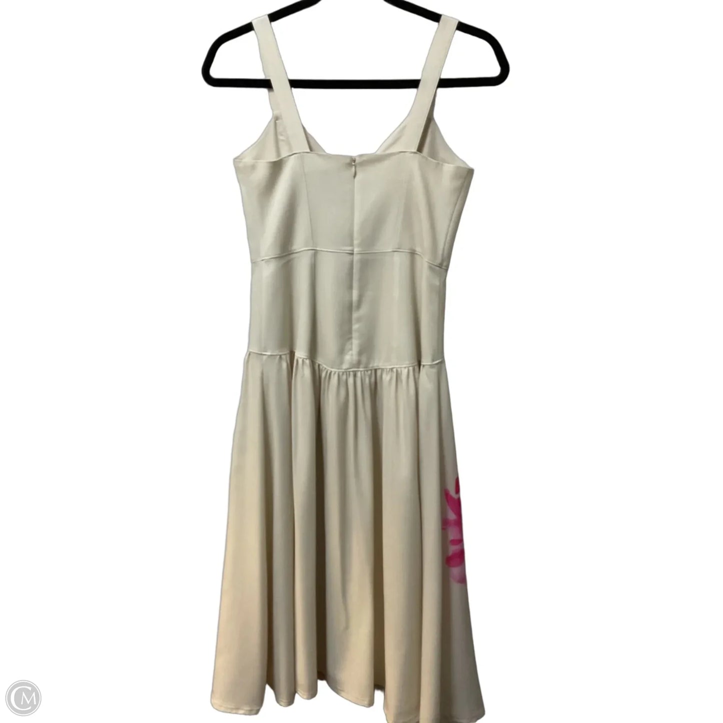 Dress Casual Midi By Express In Cream & Pink, Size: 0