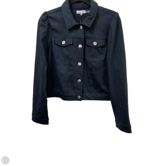 Jacket Moto By Calvin Klein In Navy, Size: S