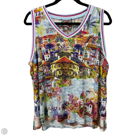 Top Sleeveless By Johnny Was In Multi-colored, Size: Xl