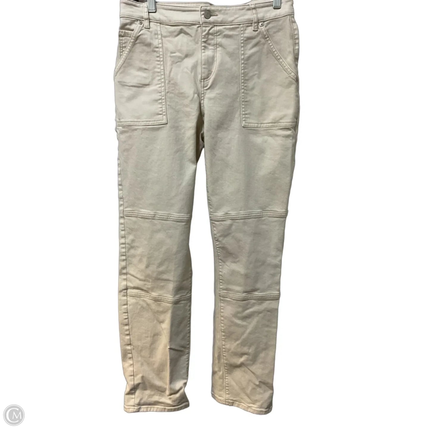 Jeans Boyfriend By Loft In Cream Denim, Size: 4