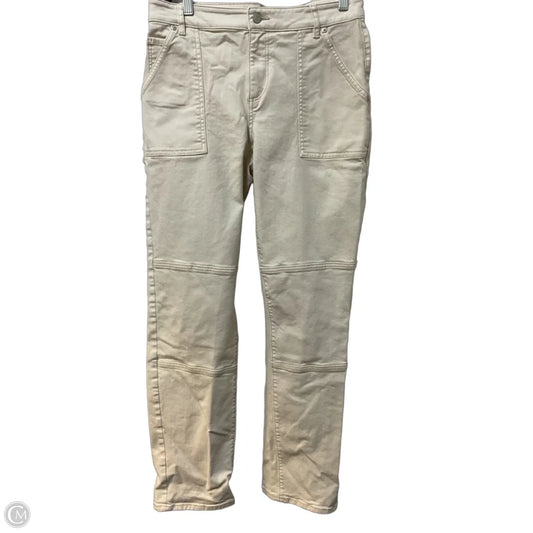 Jeans Boyfriend By Loft In Cream Denim, Size: 4
