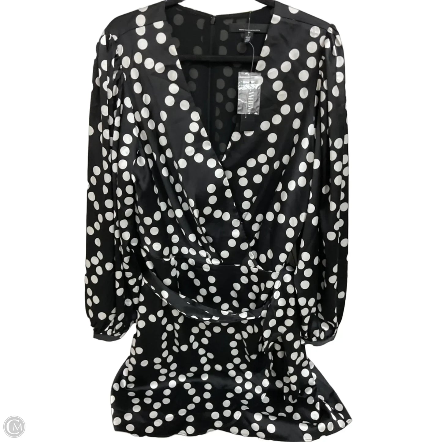Dress Party Midi By White House Black Market In Polkadot Pattern, Size: 16