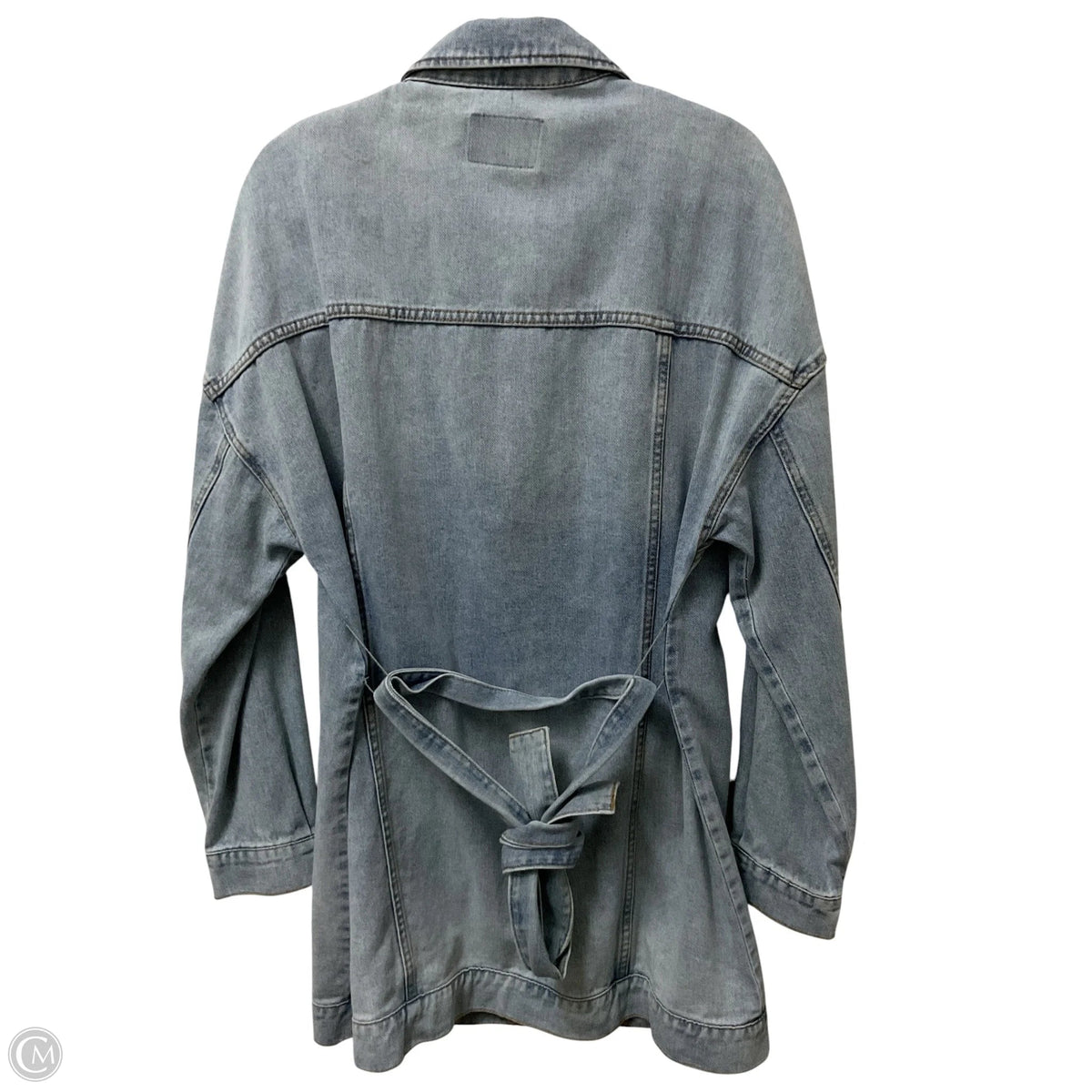 Jacket Denim By Guess In Blue Denim, Size: L