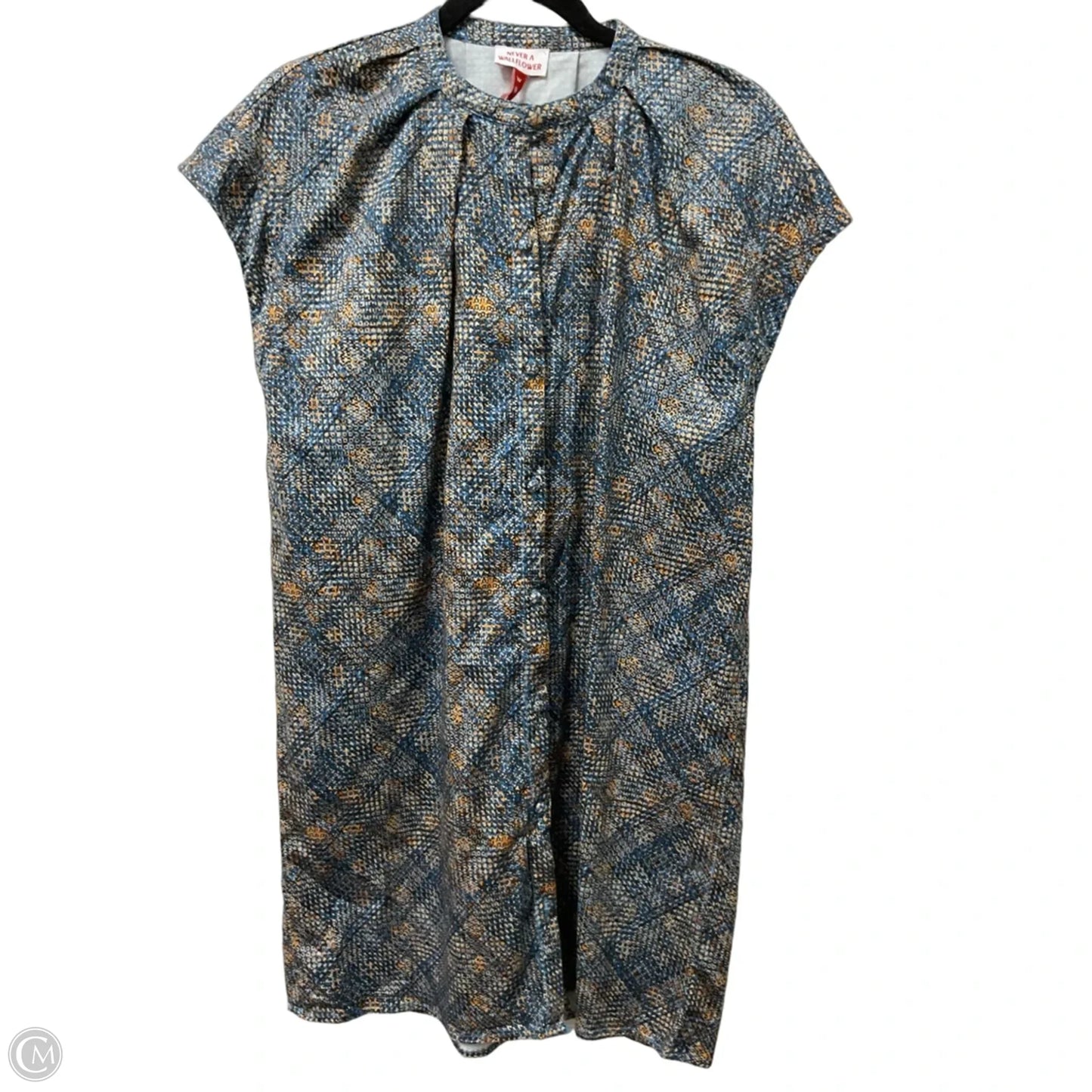 Dress Casual Midi By Clothes Mentor In Blue & Orange, Size: M