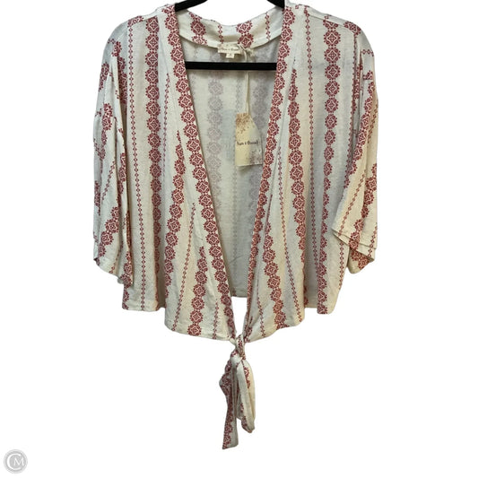 Kimono By Hem & Thread In Cream & Red, Size: M