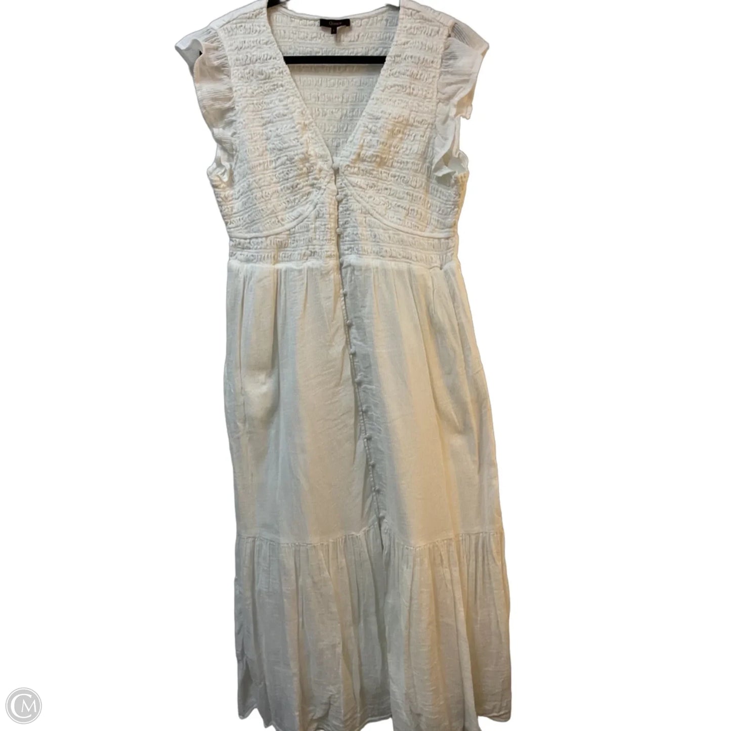 Dress Casual Maxi By Quince In White, Size: L