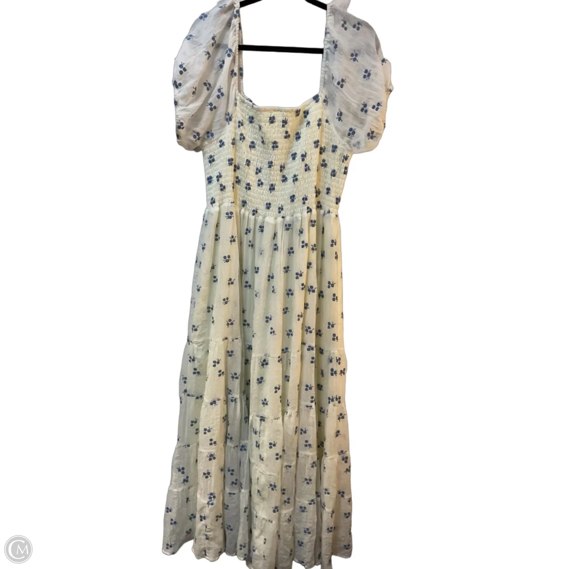 Dress Casual Maxi By Arula In Blue & White, Size: 1x
