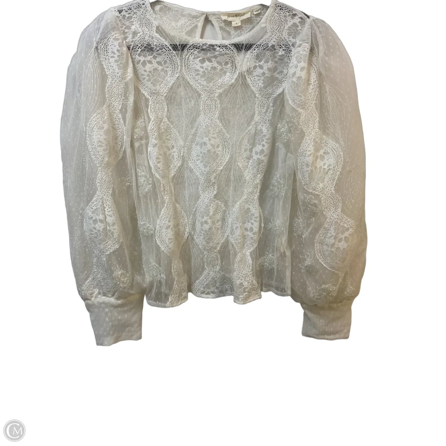 Blouse Long Sleeve By Forever That Girl In White, Size: M