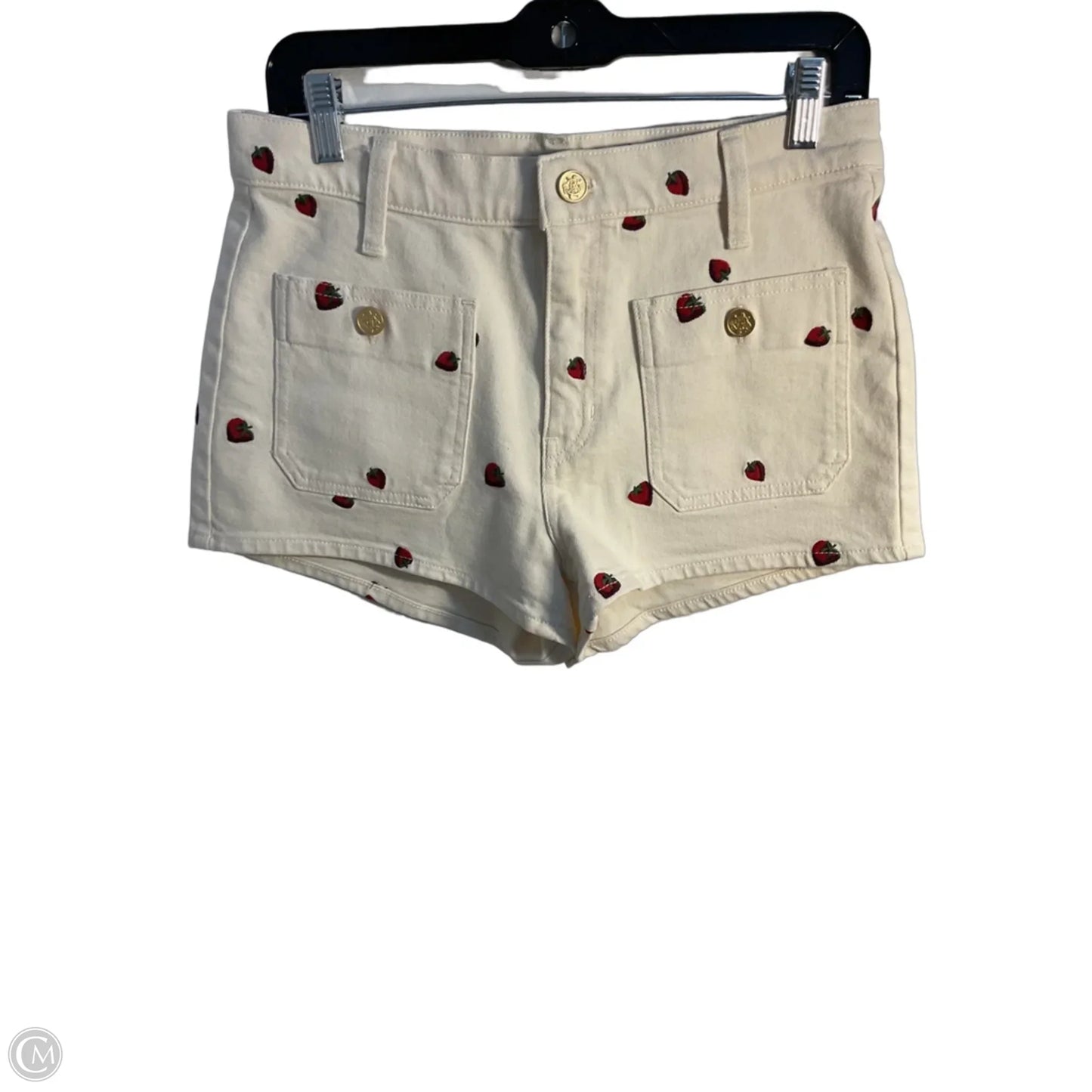 Shorts By J. Crew In Cream & Red, Size: 6