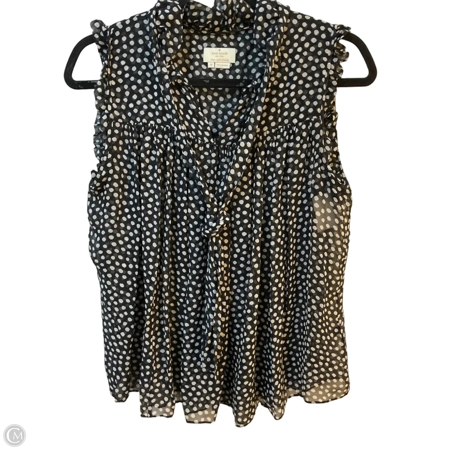 Blouse Designer By Kate Spade In Polkadot Pattern, Size: M