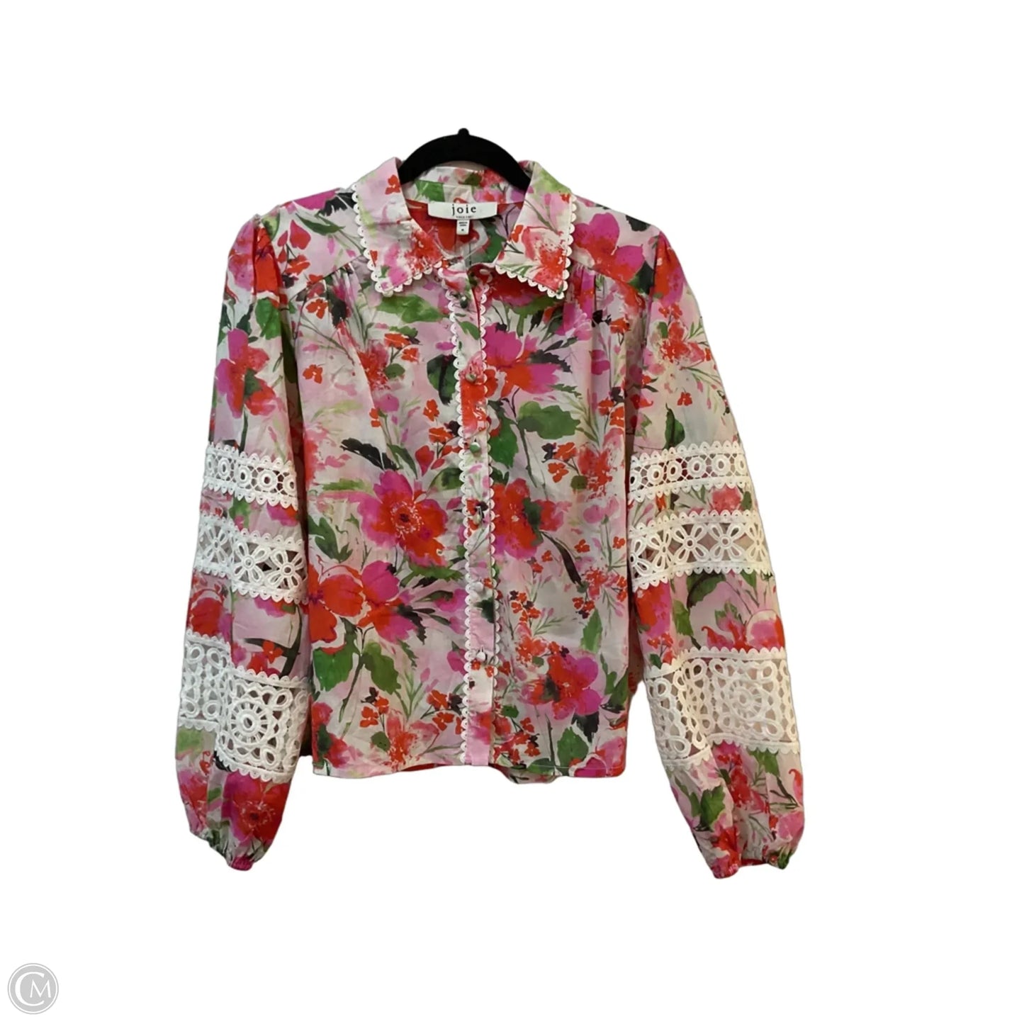 Blouse Long Sleeve By Joie In Floral Print, Size: M