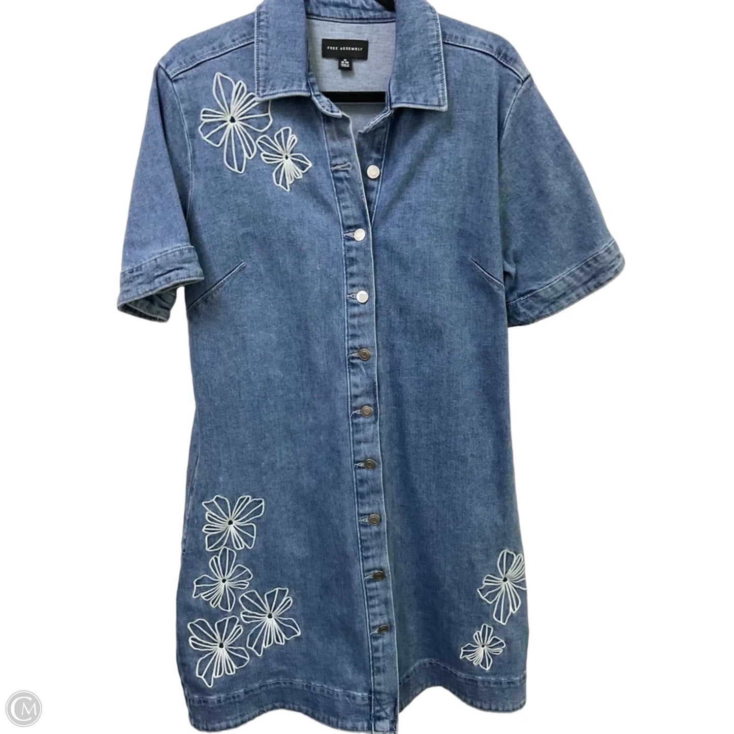 Dress Casual Midi By Free Assembly In Blue Denim, Size: M