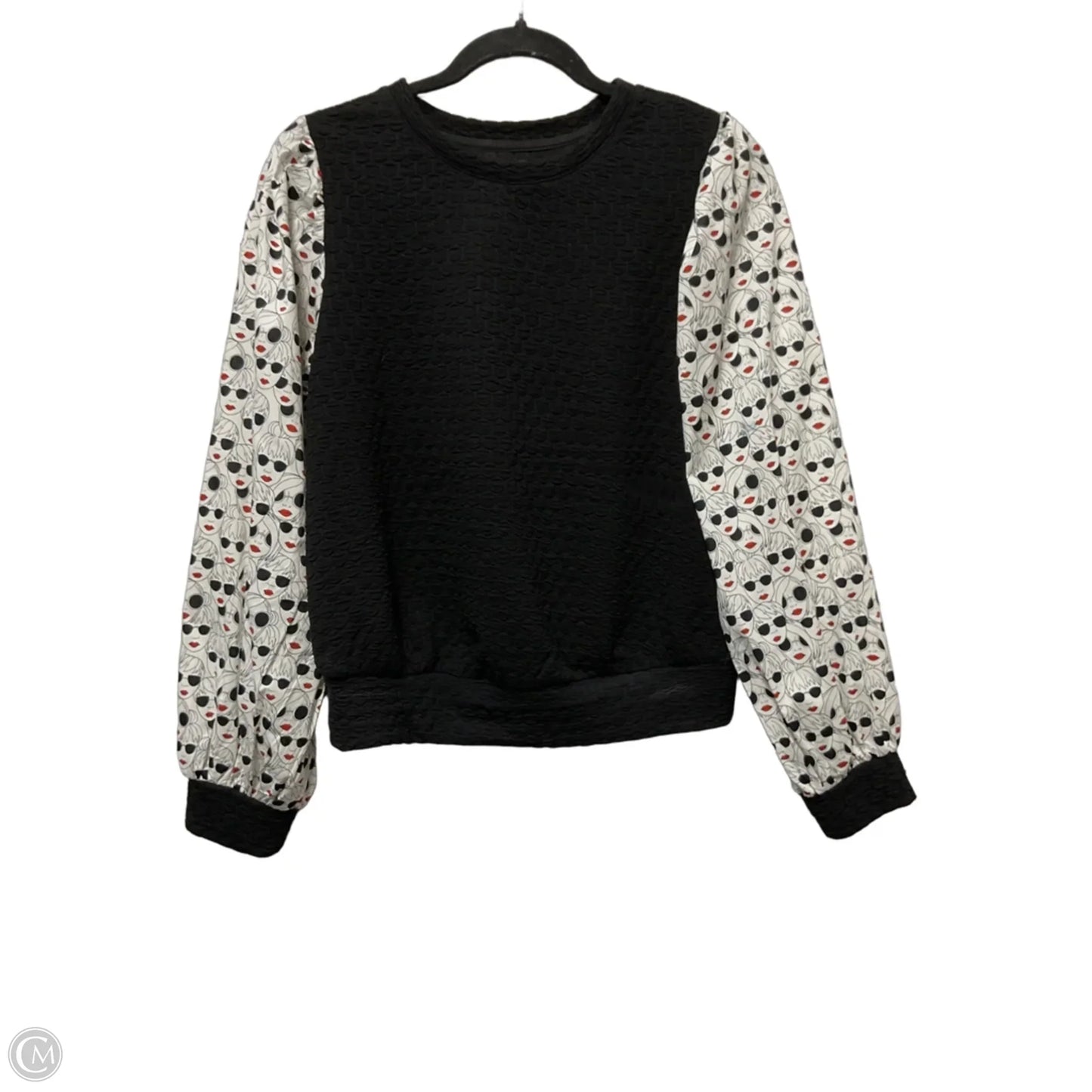 Top Long Sleeve By Porridge In Black & White, Size: S